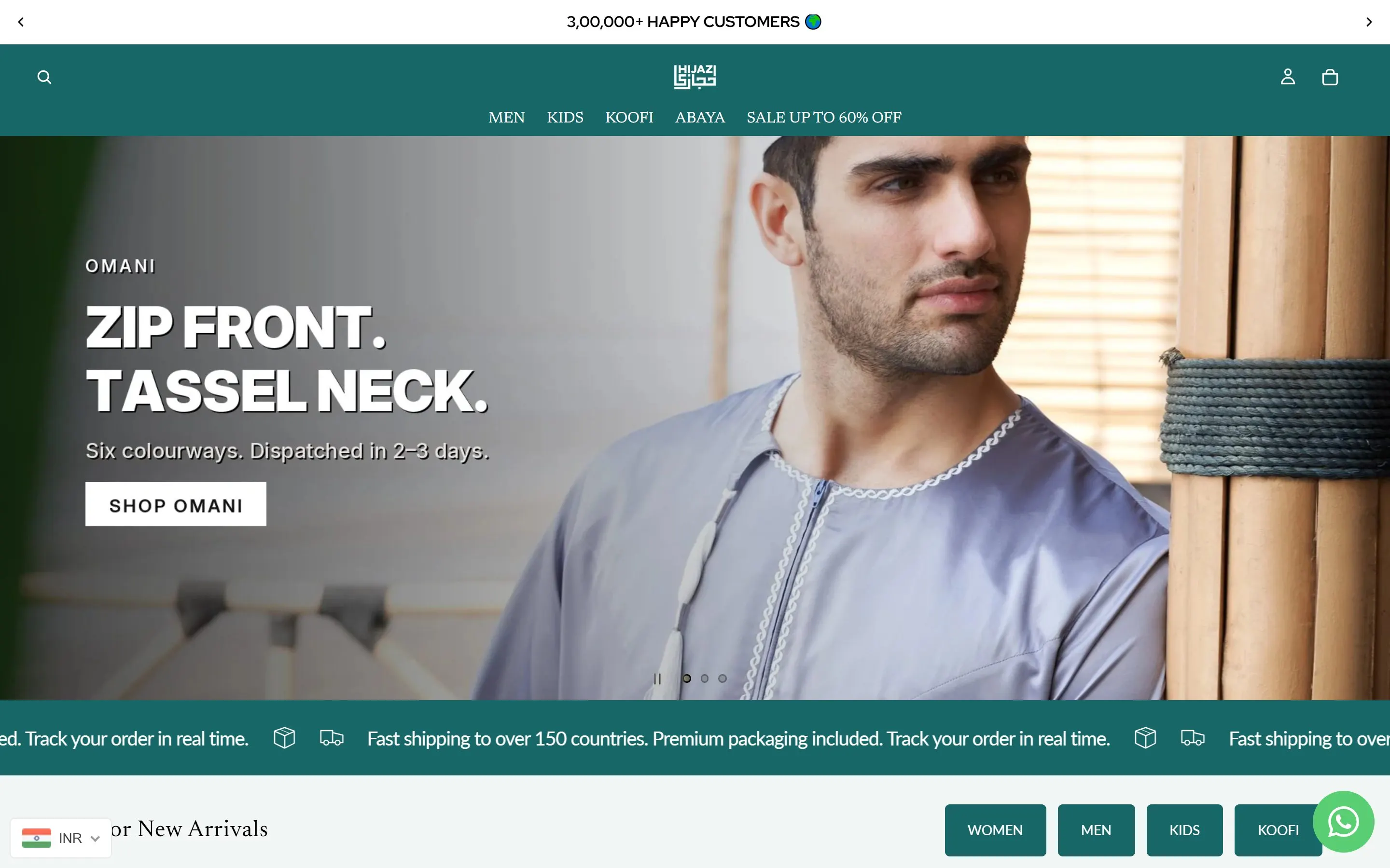 Hijazi Thobe Shopify store built by APYRTech